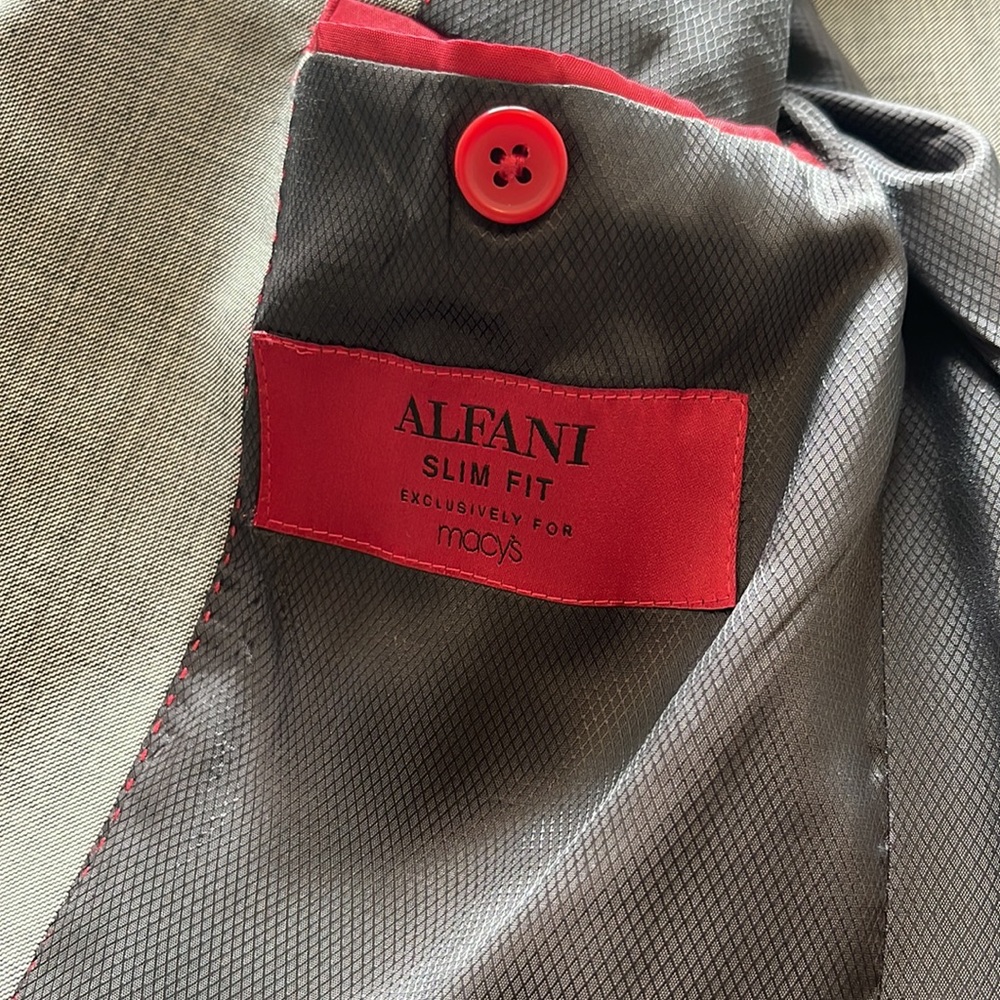 Alfani Light Gray Men's Two-Button Suit Jacket - Picture 2 of 4